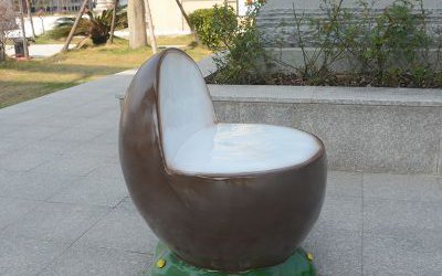 景區(qū)廣場玻璃鋼水果椰子靠背美陳戶外景觀桌椅擺件