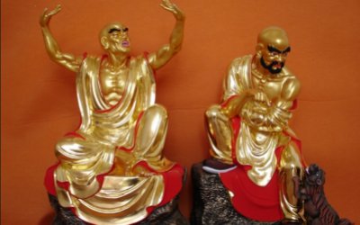 玻璃鋼彩繪景區寺廟十八羅漢雕塑