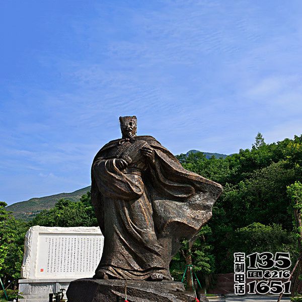 景區(qū)三國著名人物仿銅玻璃鋼諸葛亮雕塑 景區(qū)三國著名人物仿銅玻璃鋼諸葛亮雕塑