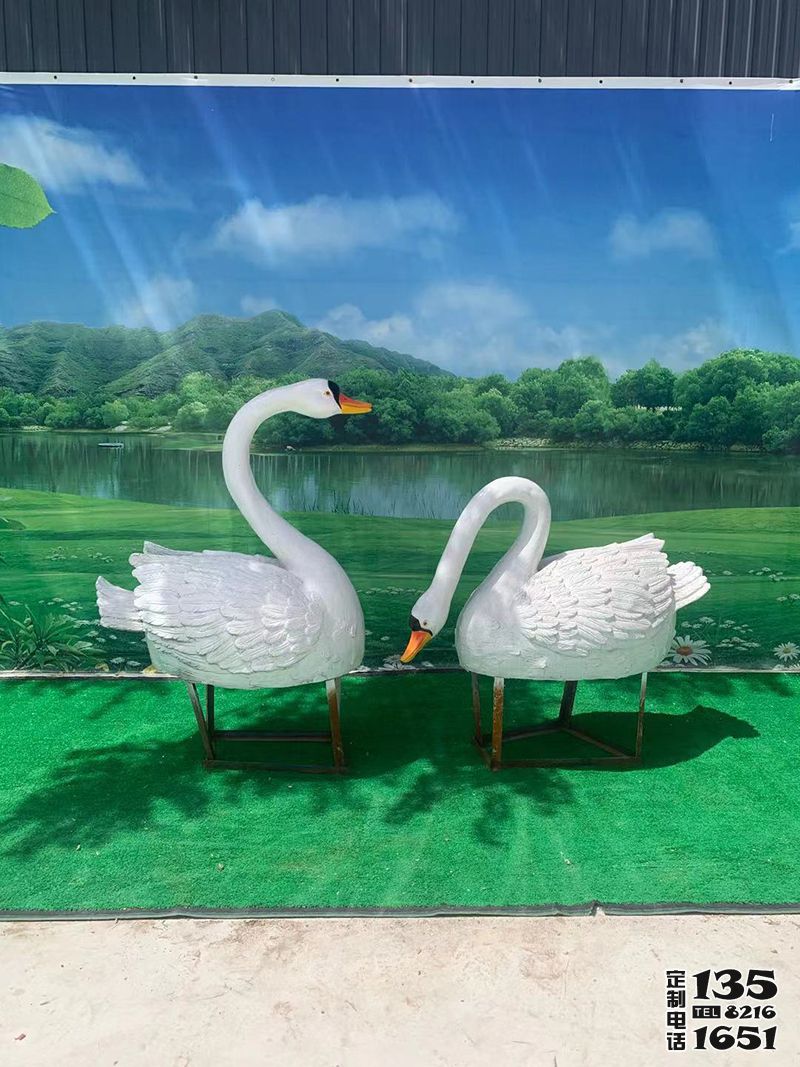 景區玻璃鋼仿真動物天鵝雕塑 景區玻璃鋼仿真動物天鵝雕塑