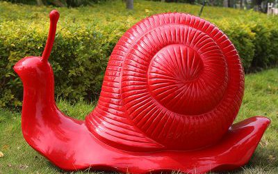 玻璃鋼仿真動物戶外草坪蝸牛雕塑