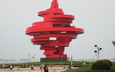 玻璃鋼抽象藝術(shù)戶外廣場(chǎng)大型景觀雕塑