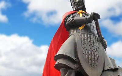 景區景點玻璃鋼仿銅歷史名人古代西楚霸王項羽雕塑