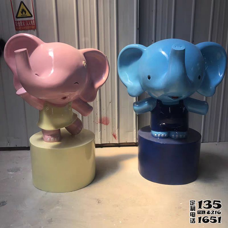 幼兒園玻璃鋼彩繪卡通擺件裝飾品大象雕塑 幼兒園玻璃鋼彩繪卡通擺件裝飾品大象雕塑