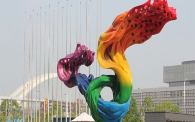 玻璃鋼彩繪創意大型戶外景觀雕塑