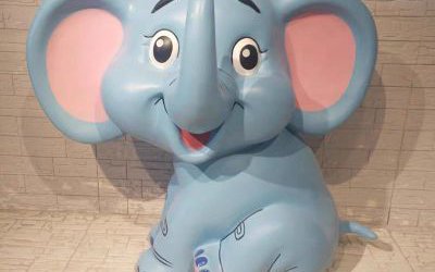 游樂場幼兒園玻璃鋼樹脂卡通可愛大象雕塑