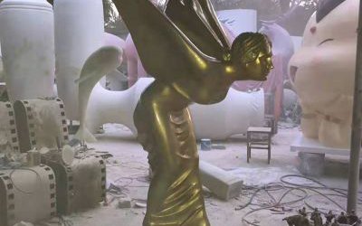 玻璃鋼仿銅天使雕塑廣場景觀人物雕塑