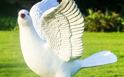 玻璃鋼樹脂仿真動(dòng)物公園草坪鴿子雕塑