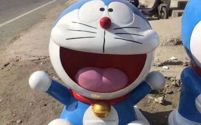 商場(chǎng)公園玻璃鋼彩繪機(jī)器貓哆啦A夢(mèng)雕塑