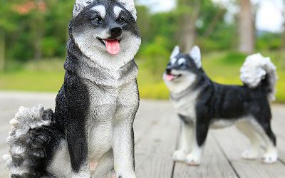 公園玻璃鋼仿真動物狗擺件