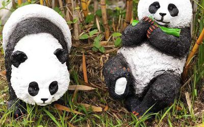 動物園玻璃鋼玻璃鋼仿真動物大熊貓雕塑