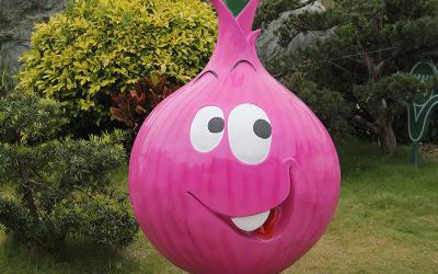 公園農(nóng)場(chǎng)玻璃鋼卡通搞怪洋蔥雕塑