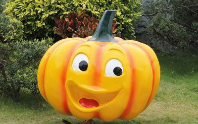 玻璃鋼卡通蔬菜南瓜雕塑