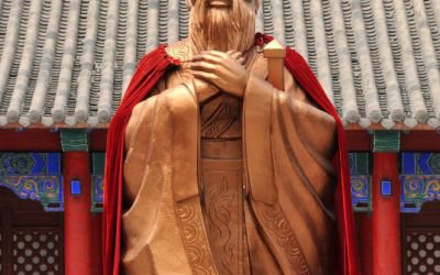 景區(qū)廣場x校園擺放儒家學派創(chuàng)始人孔子玻璃鋼仿銅雕塑